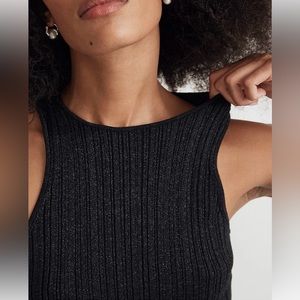 Madewell signature shimmer knit cutaway sweater tank
